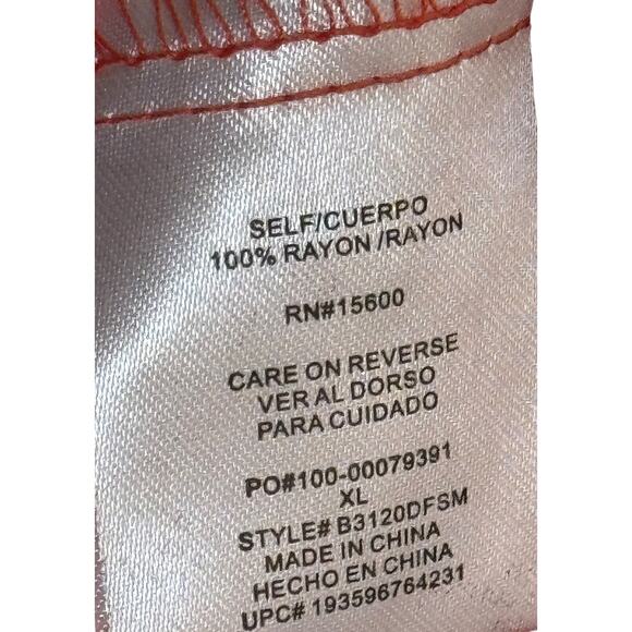 Democracy Womens Tops Tank Floral Eyelet Boxy Fit Sleeveless Pullover Red Sz. XL - Picture 3 of 10